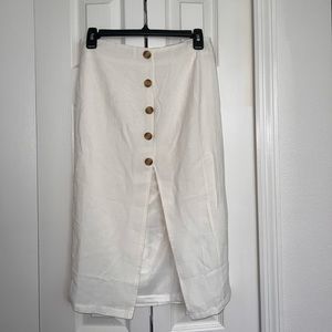 White midi skirt